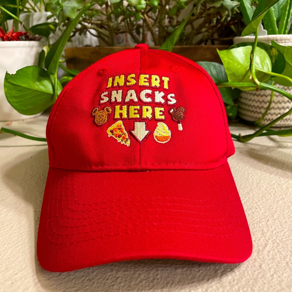 Disney parks. “Insert Snacks Here” baseball cap